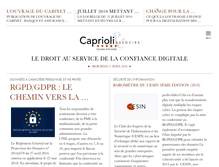 Tablet Screenshot of caprioli-avocats.com